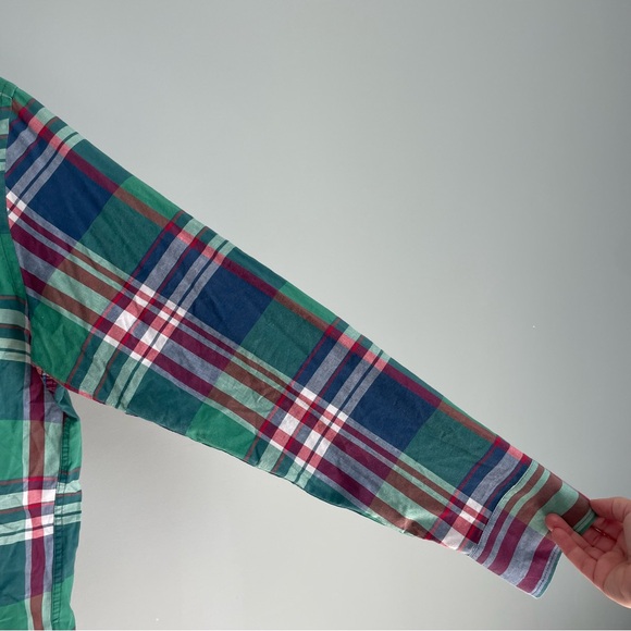 J. Crew "Summer Plaid" 100% Cotton Multicolor Button Down Shirt XL - Picture 6 of 17